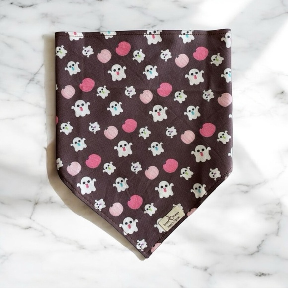 DOG Bandana - Mini Ghosts - Size L Large - Picture 1 of 1